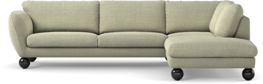 Madison Lux - 3-sits soffa med divan höger - Grön