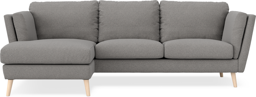 Madison - 2-sits soffa med schäslong vänster - Grå