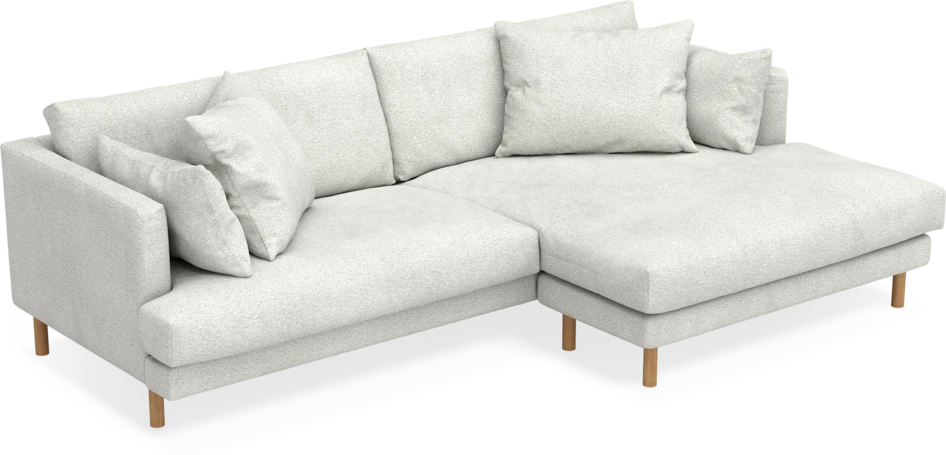 Harper - 4-sits med schäslong XL höger - Vit