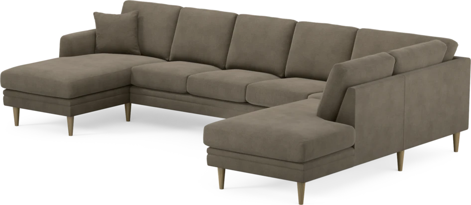 Eden - 3-sits soffa med schäslong vänster och divan höger - Beige