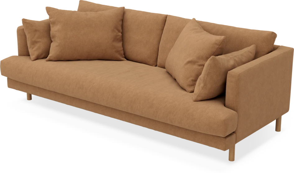 Harper - 3-sits soffa, hel dyna - Gul