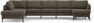 County - 4-sits soffa med divan vänster och schäslong höger - Brun