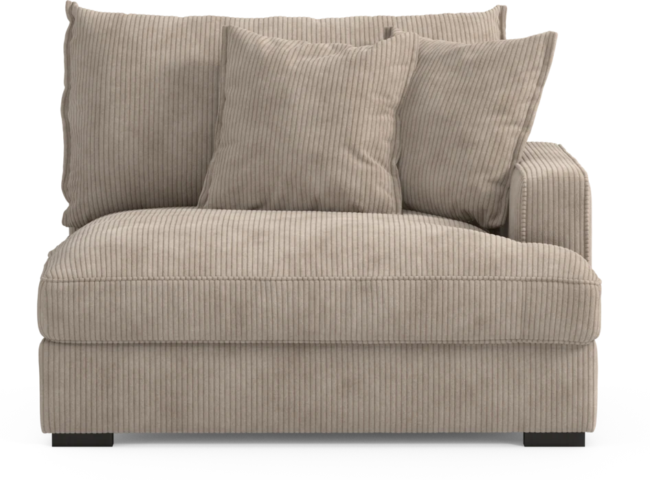 Rossi - 1,5-sits med armstöd höger - Beige