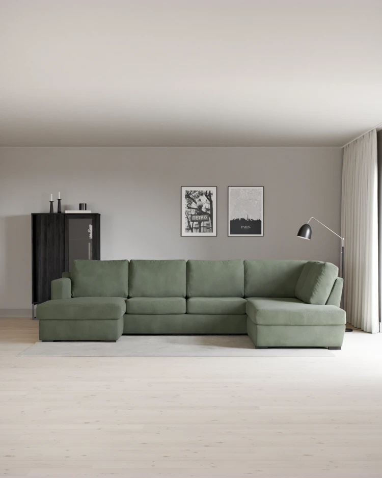 Friday - 3-sits soffa med schäslong vänster och divan höger - inspiration