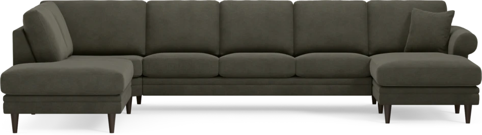 Eden - 3-sits soffa med divan vänster och schäslong höger - Grå