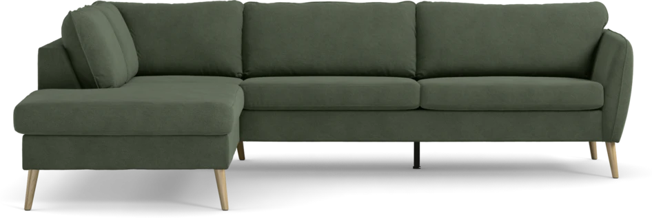 County - 2,5-sits soffa med divan vänster - Grön