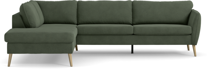 County - 2,5-sits soffa med divan vänster - Grön