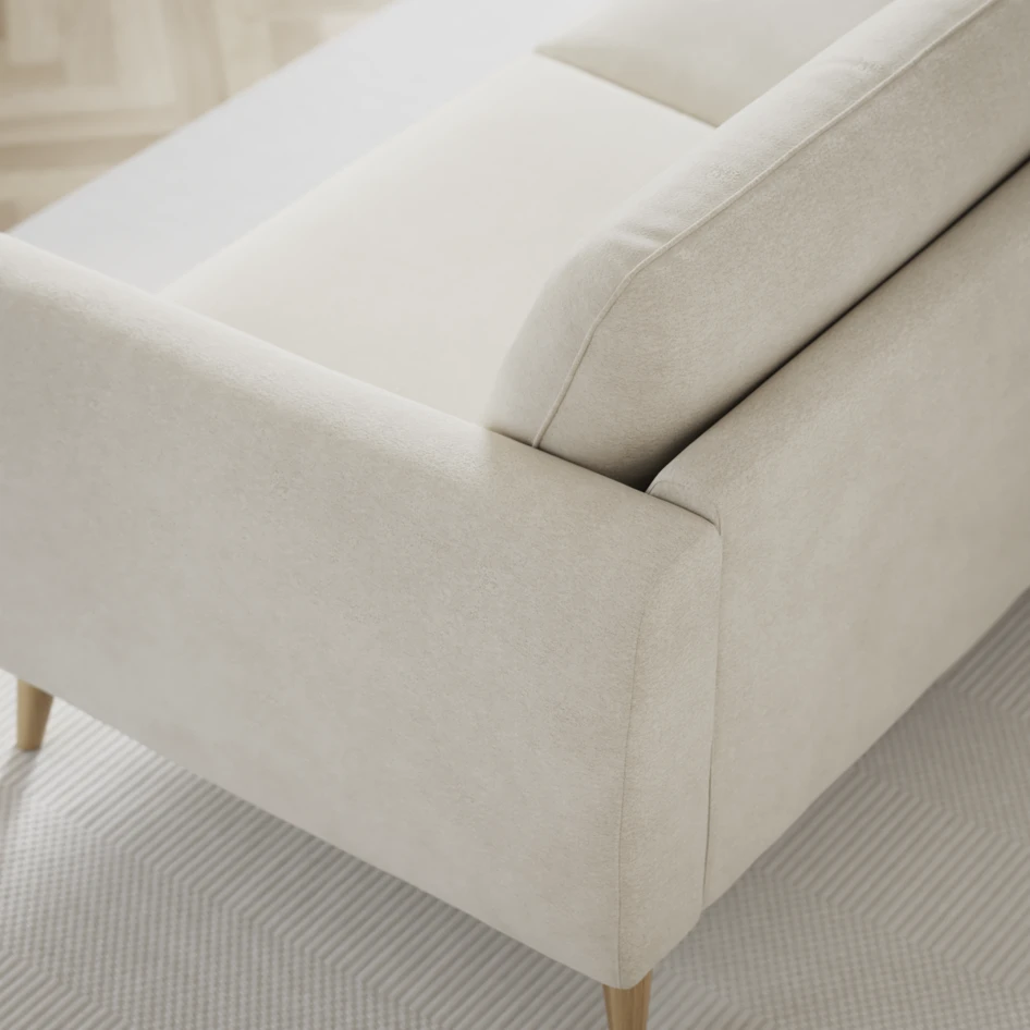 Bridge - 3-sits soffa med schäslong vänster och divan höger - Vit