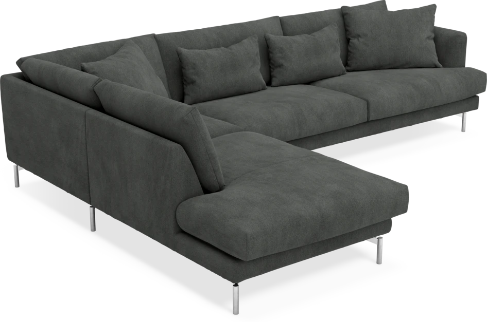 Harper - 3-sits soffa med divan vänster - Grå
