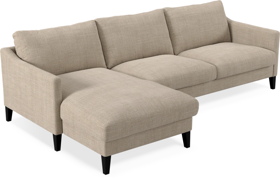 Winston - 3-sits soffa med schäslong, vändbar - Beige