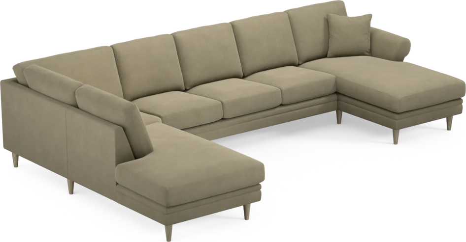 Eden - 3-sits soffa med divan vänster och schäslong höger - Beige