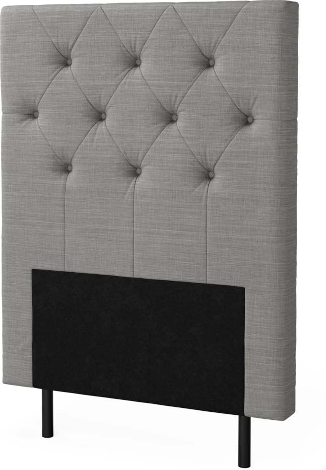 New York pikerad - Sänggavel, 90-210 cm - Grå