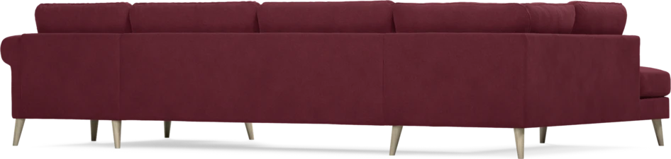 Bridge - 3-sits soffa med divan vänster och schäslong höger - Röd