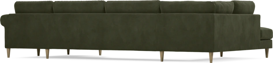 Bridge - 3-sits soffa med divan vänster och schäslong höger - Grön