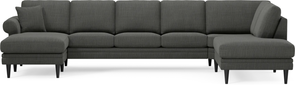 Eden - 3-sits soffa med schäslong vänster och divan höger - Grå