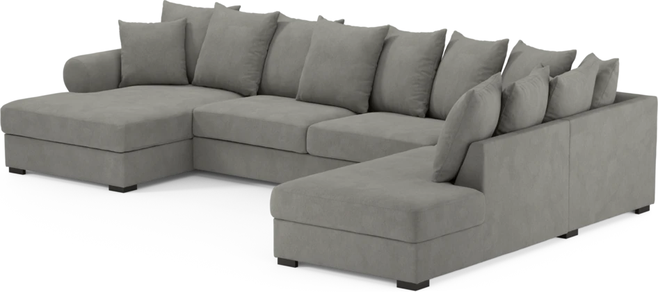 Town - 3-sits soffa med divan höger och schäslong vänster - Grå