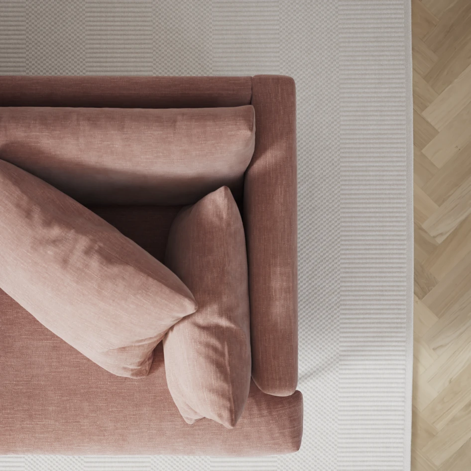 Harper - 4-sits soffa - Rosa