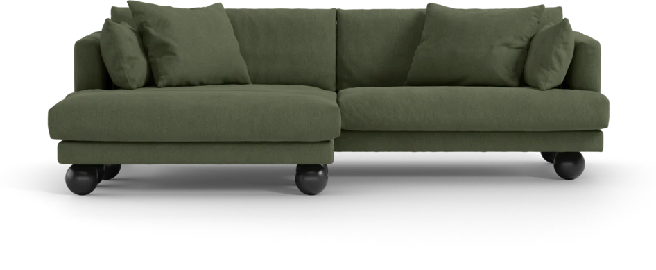 Harper - 4-sits med schäslong XL vänster - Grön