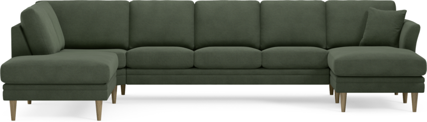 Eden - 3-sits soffa med divan vänster och schäslong höger - Grön