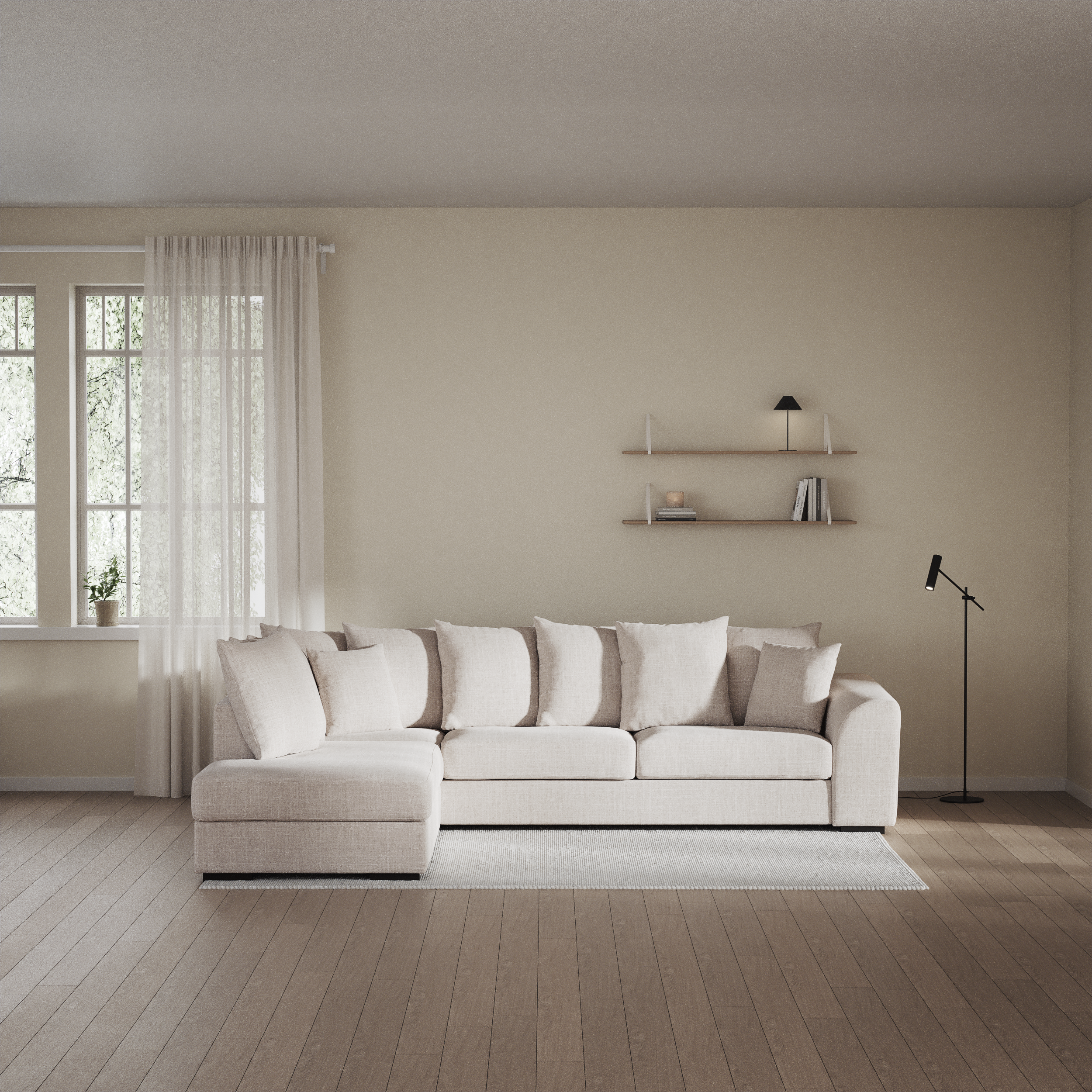 Town, 3-sits soffa med divan vänster