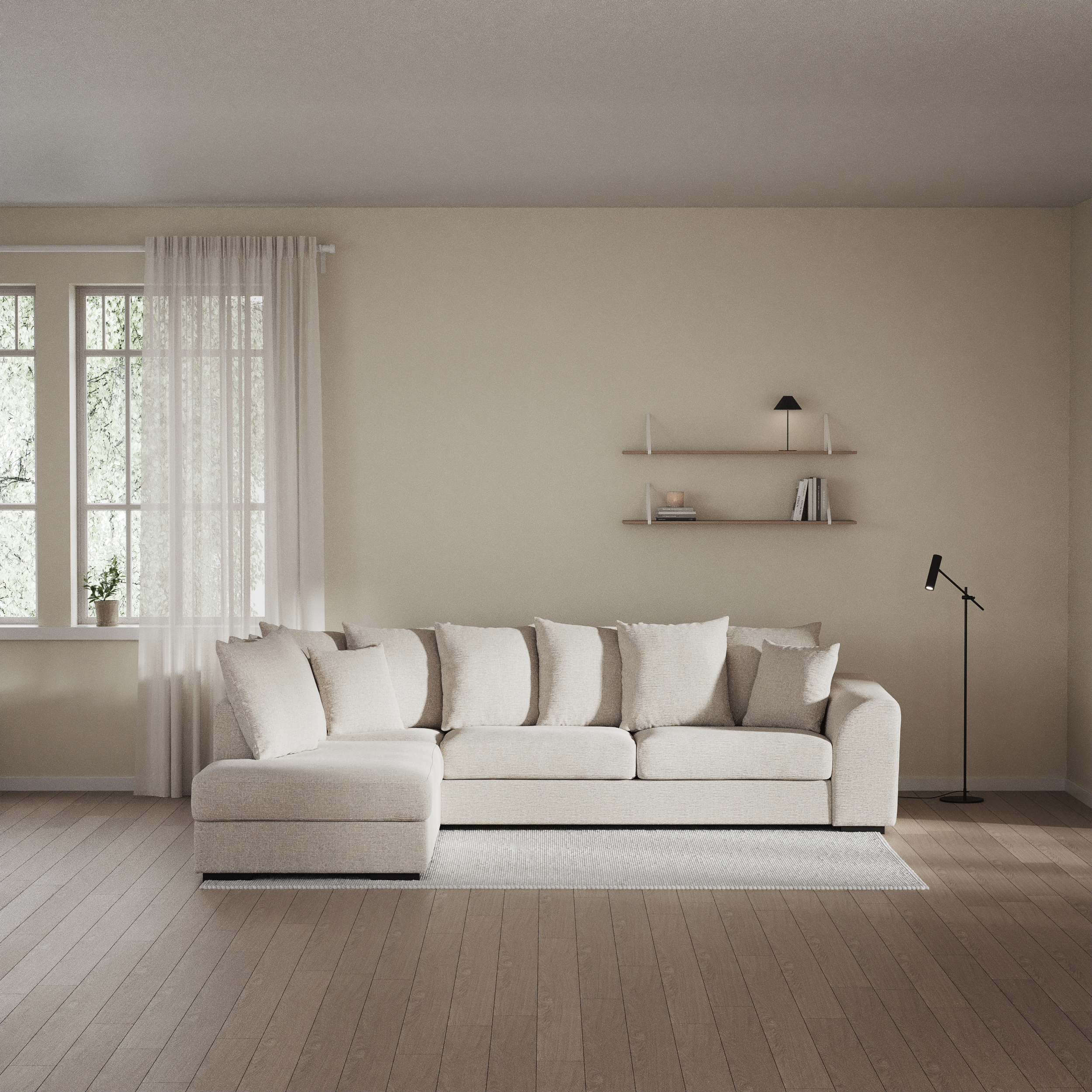 Town, 3-sits soffa med divan vänster