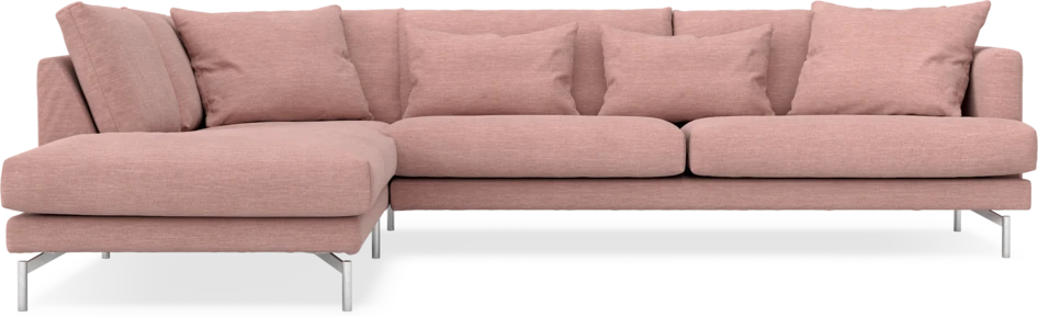 Harper - 3-sits soffa med divan vänster - Rosa