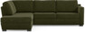Friday - 2,5-sits soffa med divan vänster - Grön