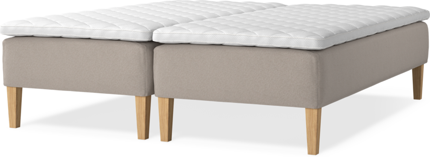 Delux Sense - Ramsäng, dubbelsäng med bäddmadrass - Beige
