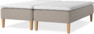 Delux Sense - Ramsäng, dubbelsäng med bäddmadrass - Beige