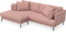 Harper - 4-sits med schäslong XL vänster - Rosa