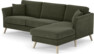 Eden - 2,5-sits soffa med schäslong - Grön