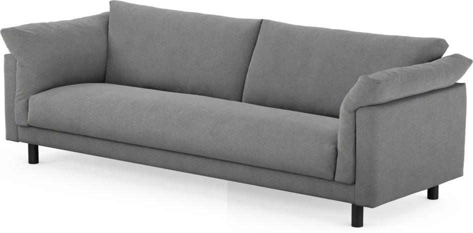 Cherrie - 4-sits soffa, hel dyna, fast klädsel - Grå