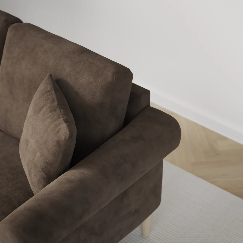 Eden - Hörnsoffa, 3+1-sits - Brun