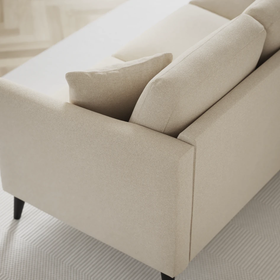 Eden - 3-sits soffa svängd - Beige