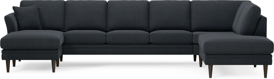 Eden - 3-sits soffa med schäslong vänster och divan höger - Blå