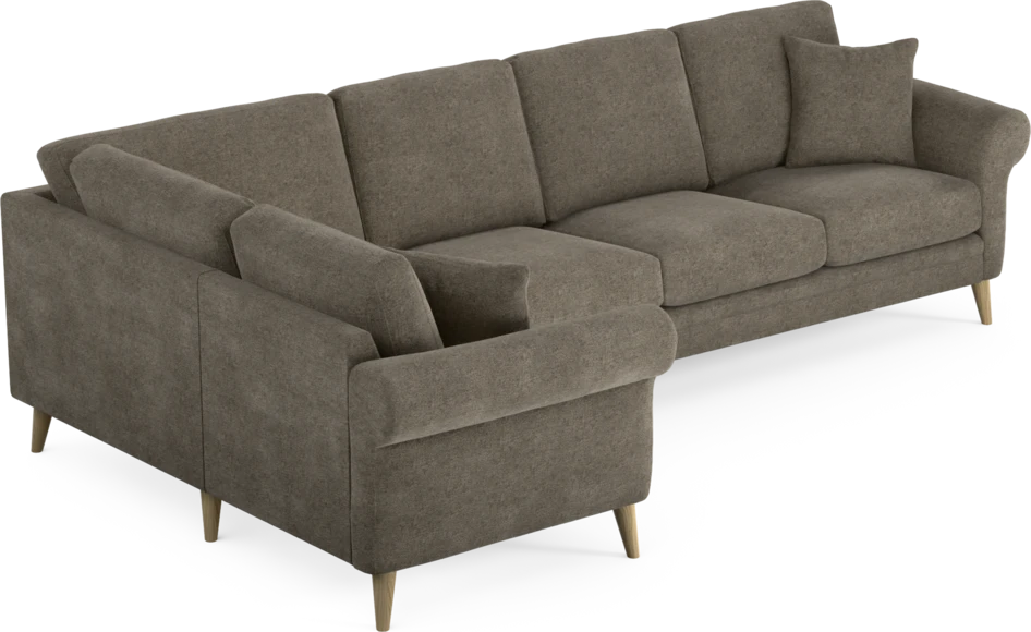 Eden - Hörnsoffa, 1+3-sits - Brun