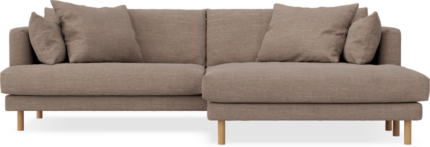 Harper - 4-sits med schäslong XL höger - Brun