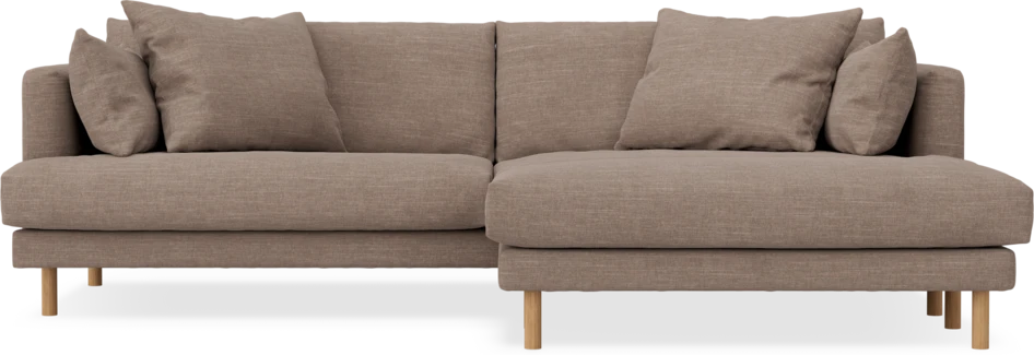 Harper - 4-sits med schäslong XL höger - Brun