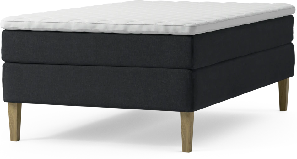 Delux Sense - Kontinentalsäng, enkelsäng 120 cm med bäddmadrass och sängben