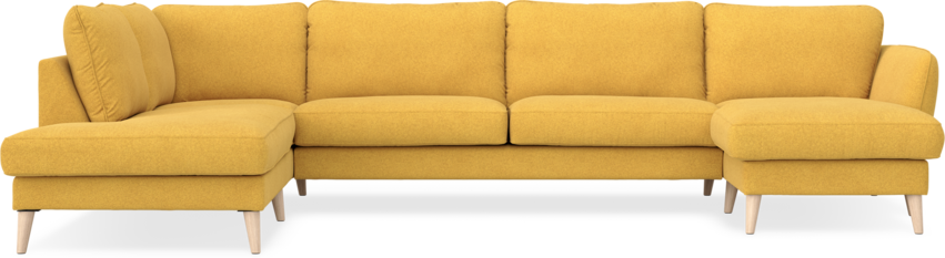 Bridge - 3-sits soffa med divan vänster och schäslong höger - Gul