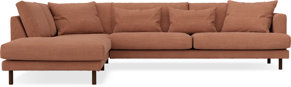 Harper - 3-sits soffa med divan vänster - Orange