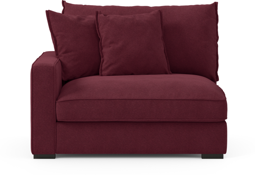 Rossi - 1,5-sits med armstöd vänster - Röd