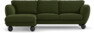 Madison Lux - 2-sits soffa med schäslong vänster - Grön