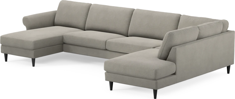 Bridge - 3-sits soffa med schäslong vänster och divan höger - Grå