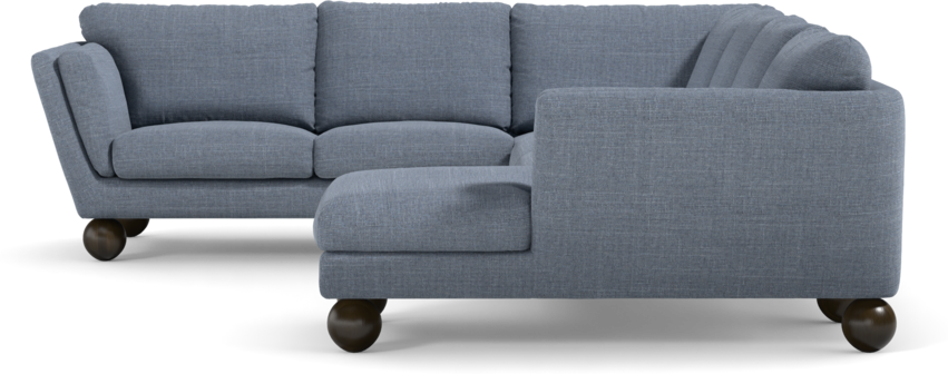 Madison Lux - Hörnsoffa med schäslong höger - Blå