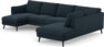 Madison Lux - 2-sits soffa med schäslong vänster och divan höger - Blå