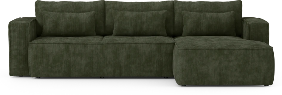 Ide - Bäddsoffa 3-sits med schäslong höger - Grön