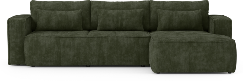 Ide - Bäddsoffa 3-sits med schäslong höger - Grön