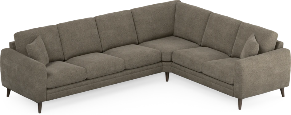 Eden - Hörnsoffa, 3+2-sits - Brun