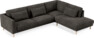 Willow - 3-sits soffa med divan höger, fast klädsel - Grå